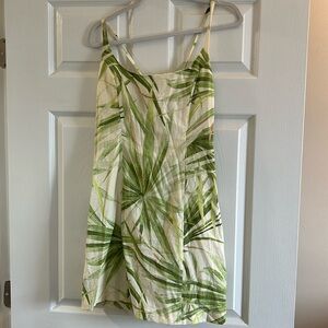 Green and White Palm Dress